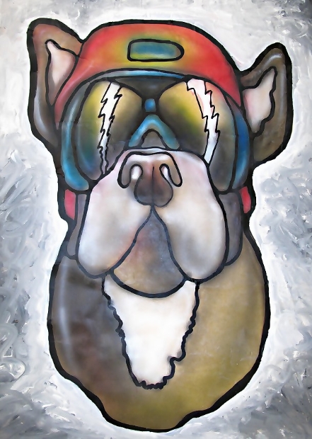 bulldogge-mit-helm-und-sonnenrille-erotic-art-fine-art-gemaelde-illustration-comic-christine-dumbsky_5363