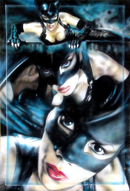 erotic-art-frauenbilder-akt-fine-art-gemaelde-malerin-christine-dumbsky-catwoman-hale-berry-portrait