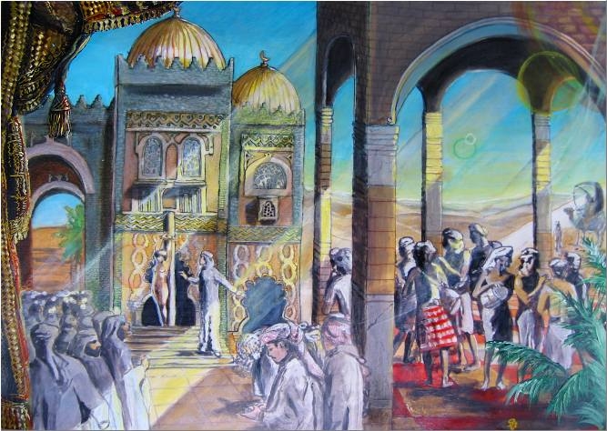 erotic-art-frauenbilder-akt-fine-art-gemaelde-malerin-christine-dumbsky-erotisches-portrait-nackt-auf-dem-arabischen-orientalischen-sklaven-markt