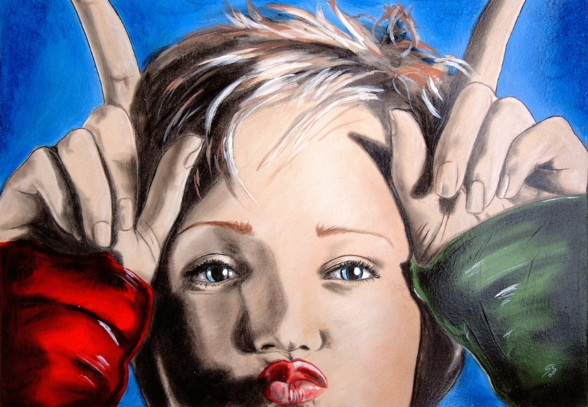 erotic-art-frauenbilder-akt-fine-art-gemaelde-malerin-christine-dumbsky-good-girl-gutes-maedchen-boeses-bad