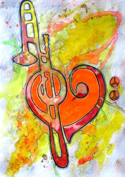 erotic-art-frauenbilder-akt-fine-art-gemaelde-malerin-christine-dumbsky-herz-trompete-notenschluessel