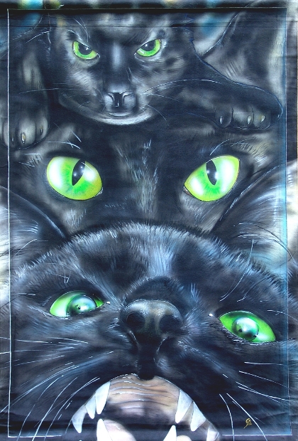 erotic-art-frauenbilder-akt-fine-art-gemaelde-malerin-christine-dumbsky-katze-katzenbild-schwarze-cat-cats