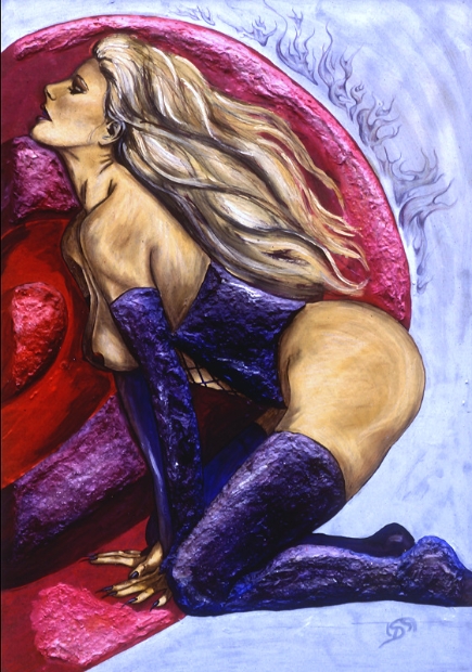 erotic-art-frauenbilder-akt-fine-art-gemaelde-malerin-christine-dumbsky-love-is-a-wonderful-thing-mel-ramos-popart-2