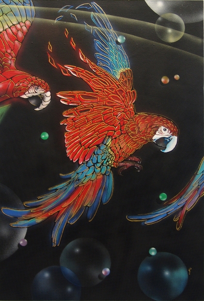 erotic-art-frauenbilder-akt-fine-art-gemaelde-malerin-christine-dumbsky-pappagei-im-flug-keim-farben-teil2