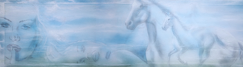 erotic-art-frauenbilder-akt-fine-art-gemaelde-malerin-christine-dumbsky-pferde-frau-vexierbild-erotisch-hellblau