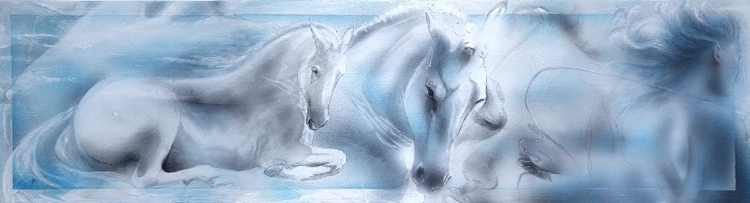 erotic-art-frauenbilder-akt-fine-art-gemaelde-malerin-christine-dumbsky-pferde-frau-vexierbild-hellblau-erotisch