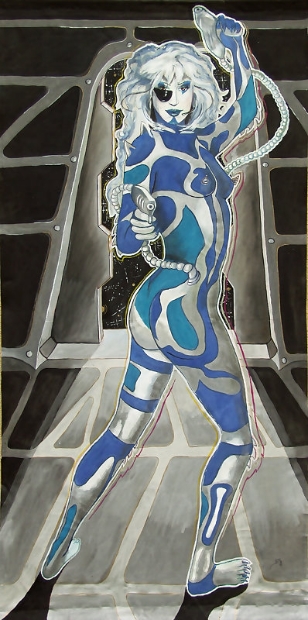 erotic-art-frauenbilder-akt-fine-art-gemaelde-malerin-christine-dumbsky-space-girl-perry-rhodan-arkonidin