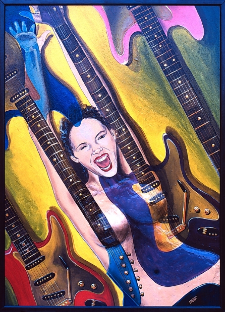 erotic-art-frauenbilder-akt-fine-art-gemaelde-malerin-christine-dumbsky-woodstock-99-painting-artwall-treat-her-like-a-lady-gitar-bodypaint