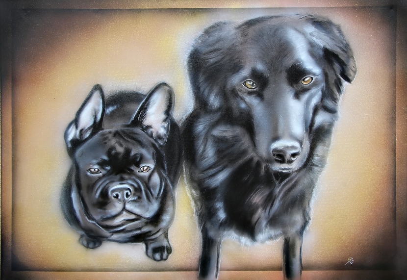 hundeportrait-hund-portrait-gemalt-gemaltes-tierportrait-tier-bild-franzoesische-bulldogge-christine-dumbsky
